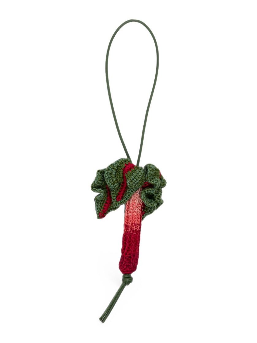 032C Knit Rhubarb Hair Charm — Red by 032C