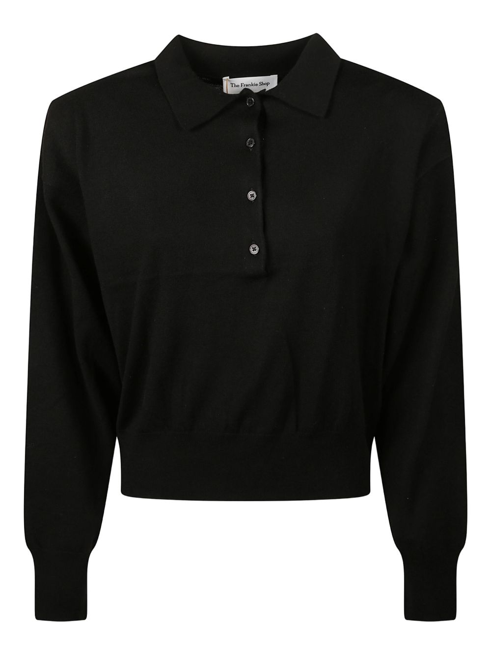 032C Wool Blend Polo — Black by 032C