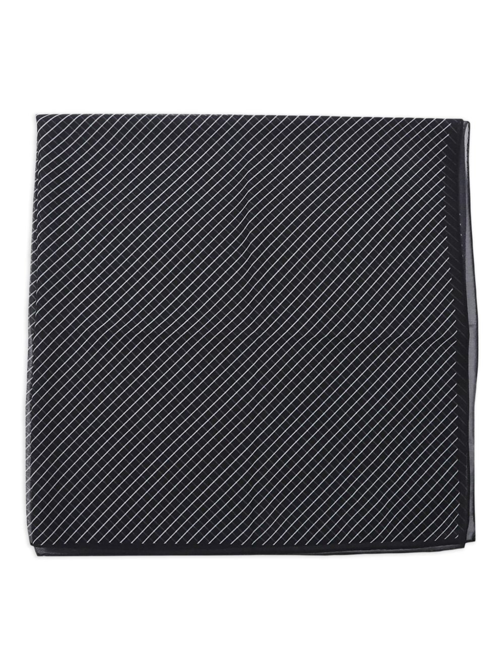 032C Striped Silk Scarf — Black by 032C