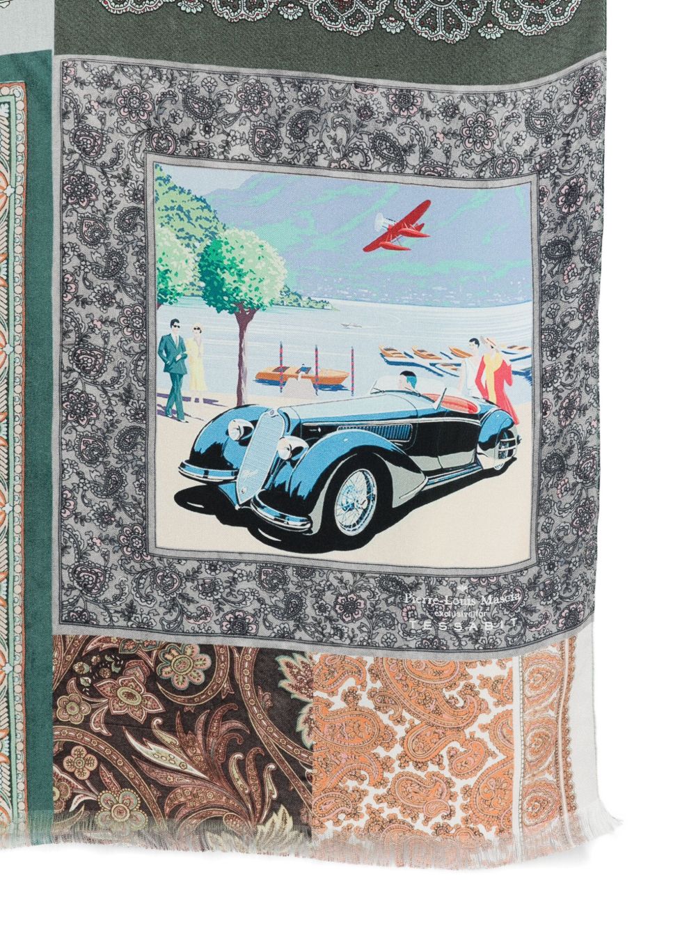 032C Lago di Como Scarf — Green, view 2