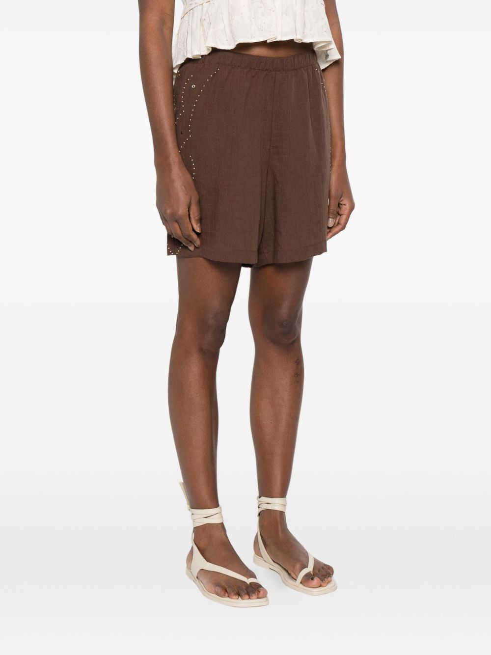 032C Venuja Shorts — Brown, view 3