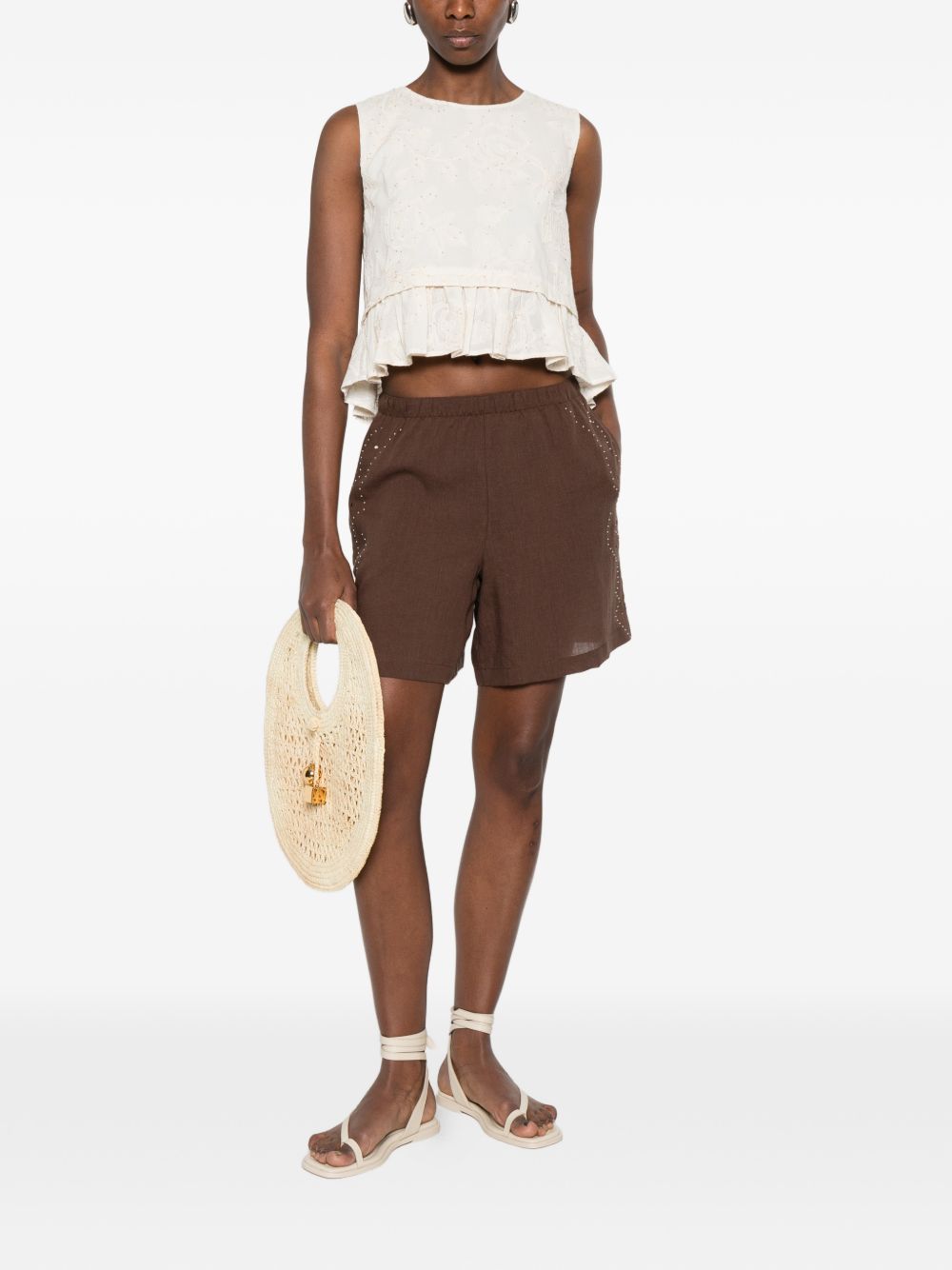 032C Venuja Shorts — Brown, view 4
