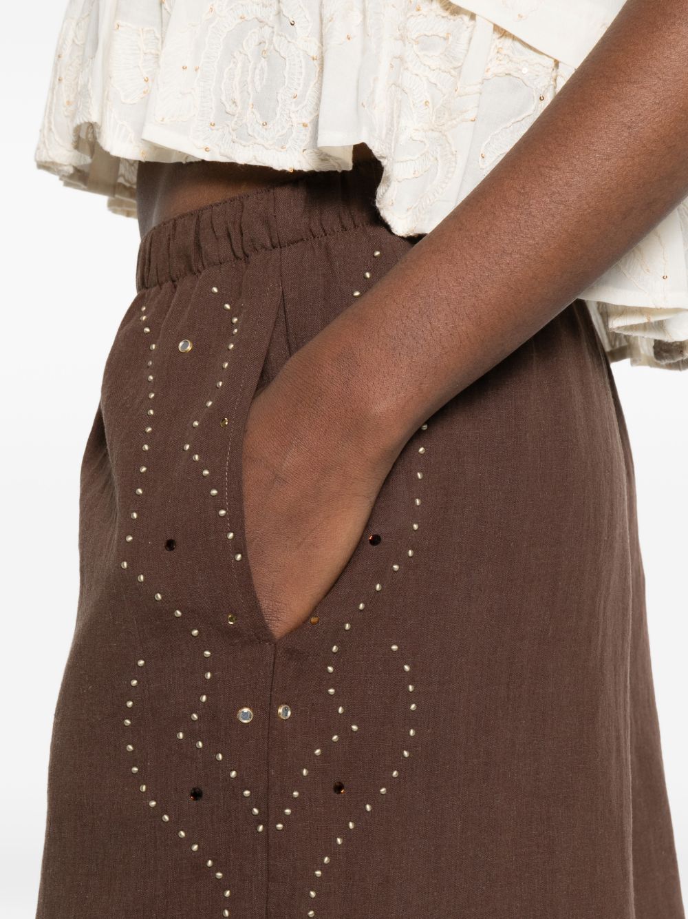 032C Venuja Shorts — Brown, view 5