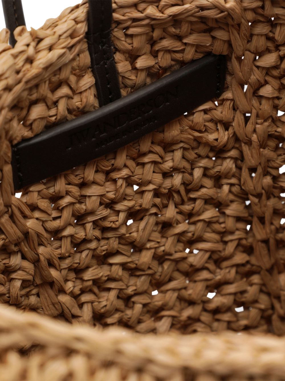 032C Woven Raffia Shoulder Bag — Beige, view 5