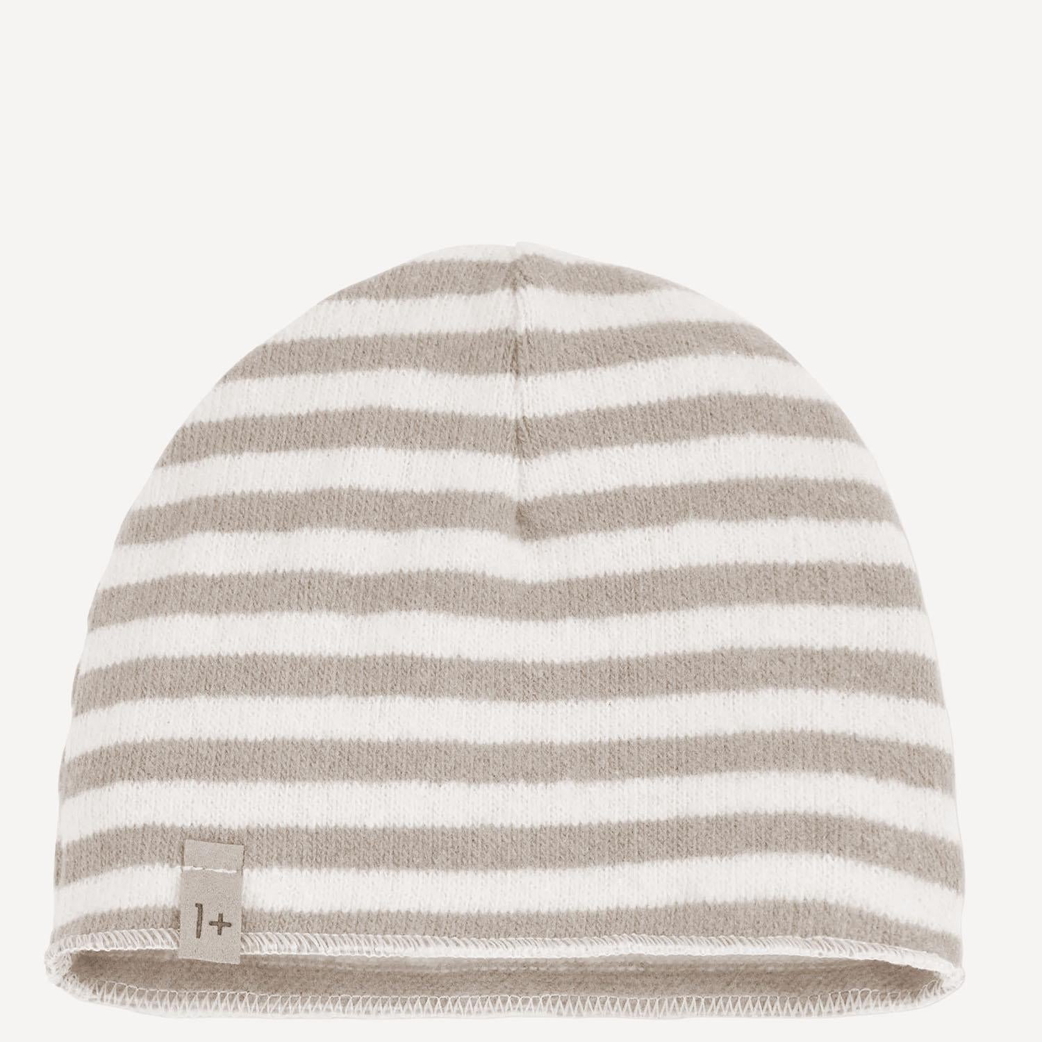 1+ In The Family 25W040 Striped Cotton Beanie — Beige by 1+ In The Family