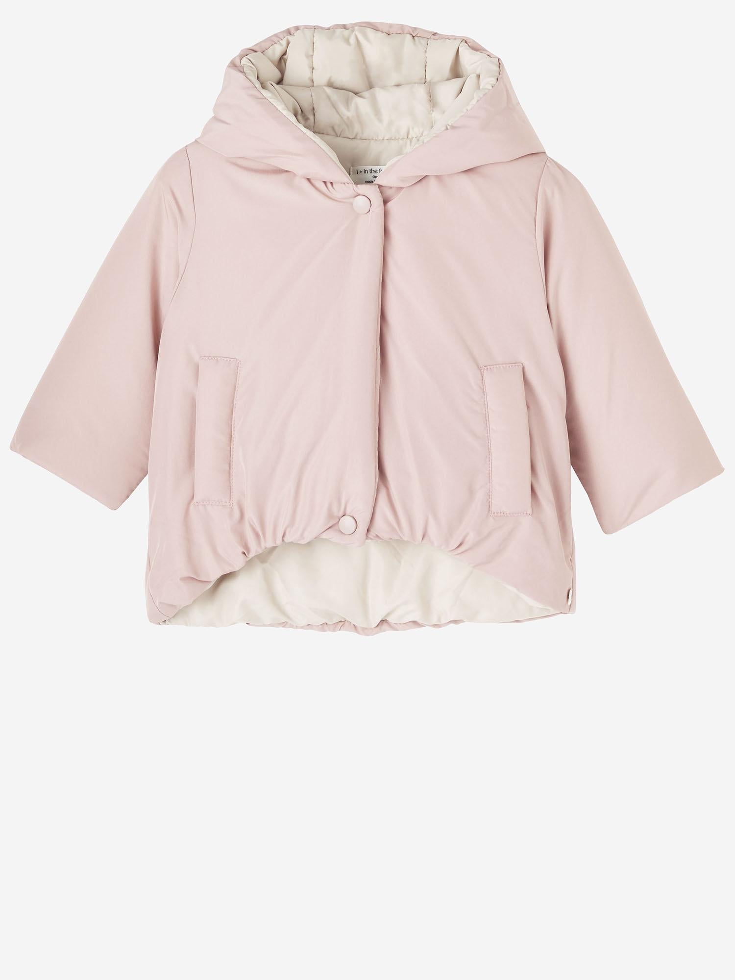1+ In The Family Padded with Hood Down Jacket — Pink by 1+ In The Family