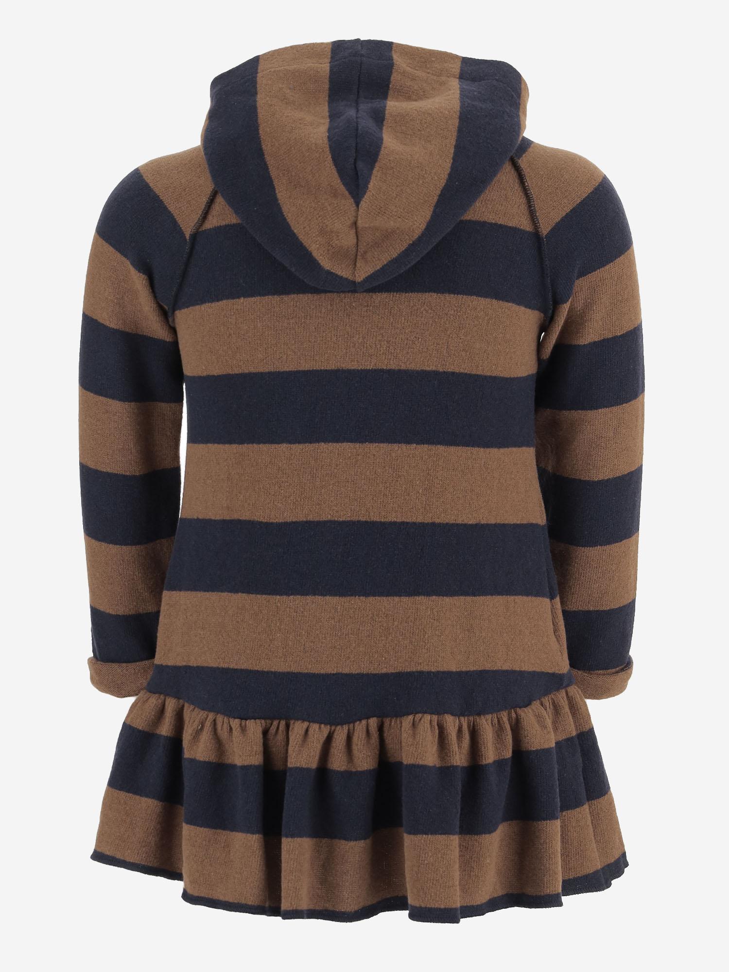 1+ In The Family Striped Stretch Cotton Blend Dress — Navy, view 3