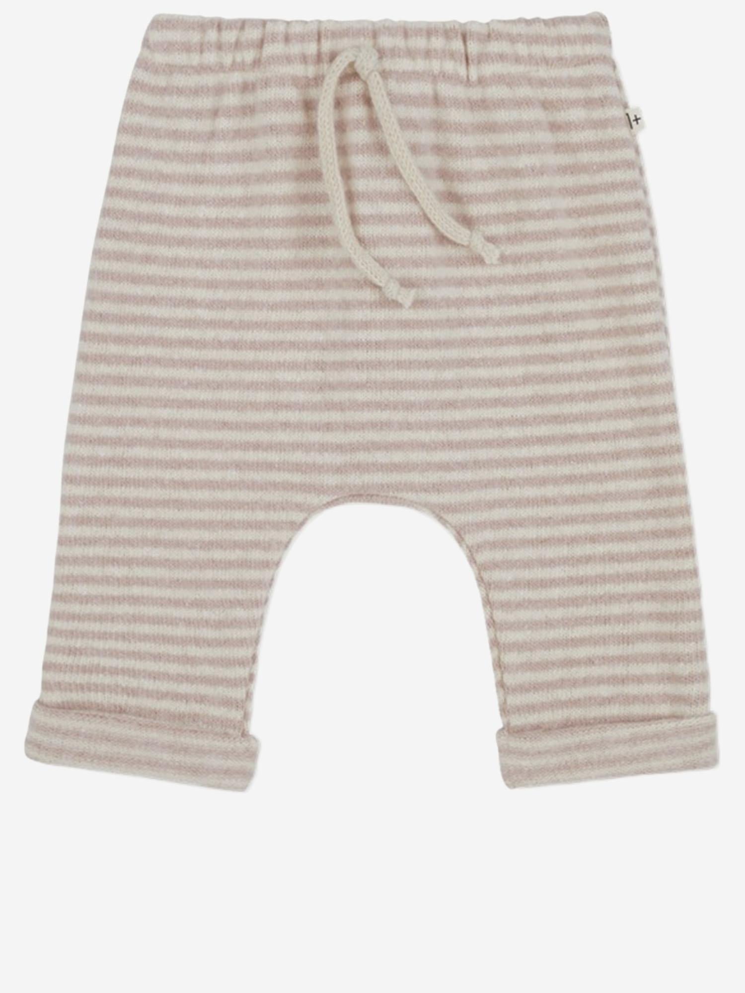 1+ In The Family Striped Cotton-Blend Trousers — Pink by 1+ In The Family