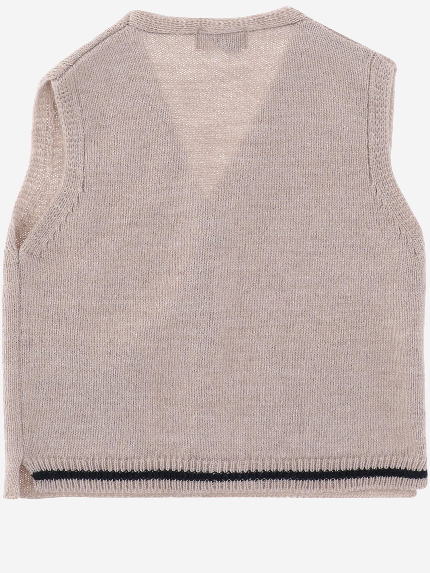 1+ In The Family Wool Blend Knit Vest — Beige by 1+ In The Family