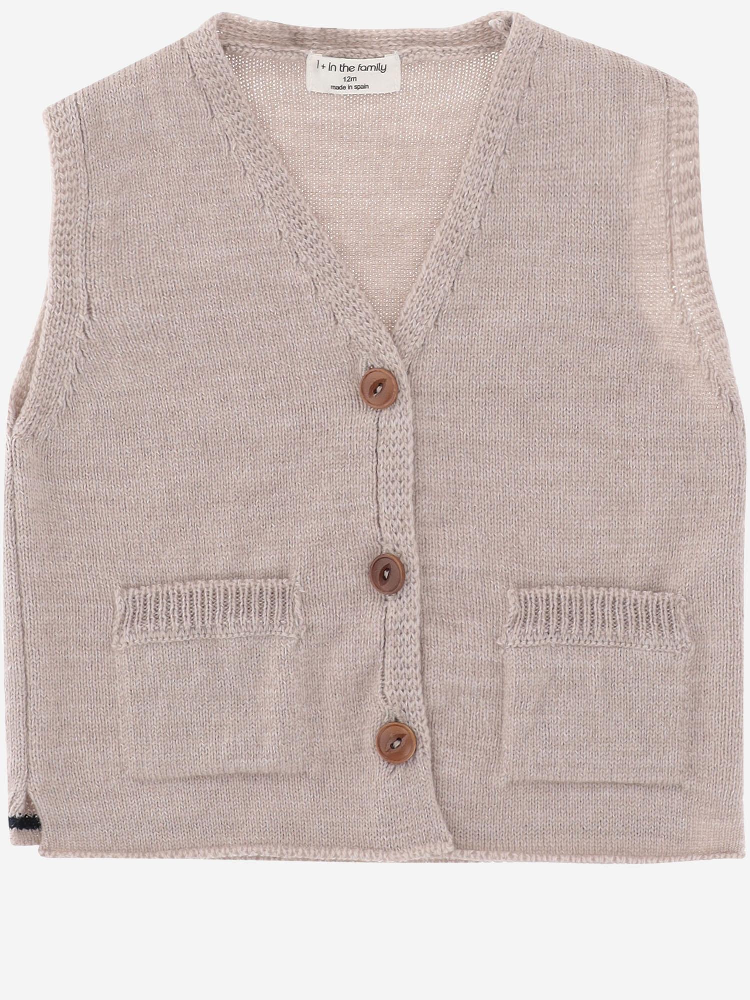 1+ In The Family Wool Blend Knit Vest — Beige, view 3