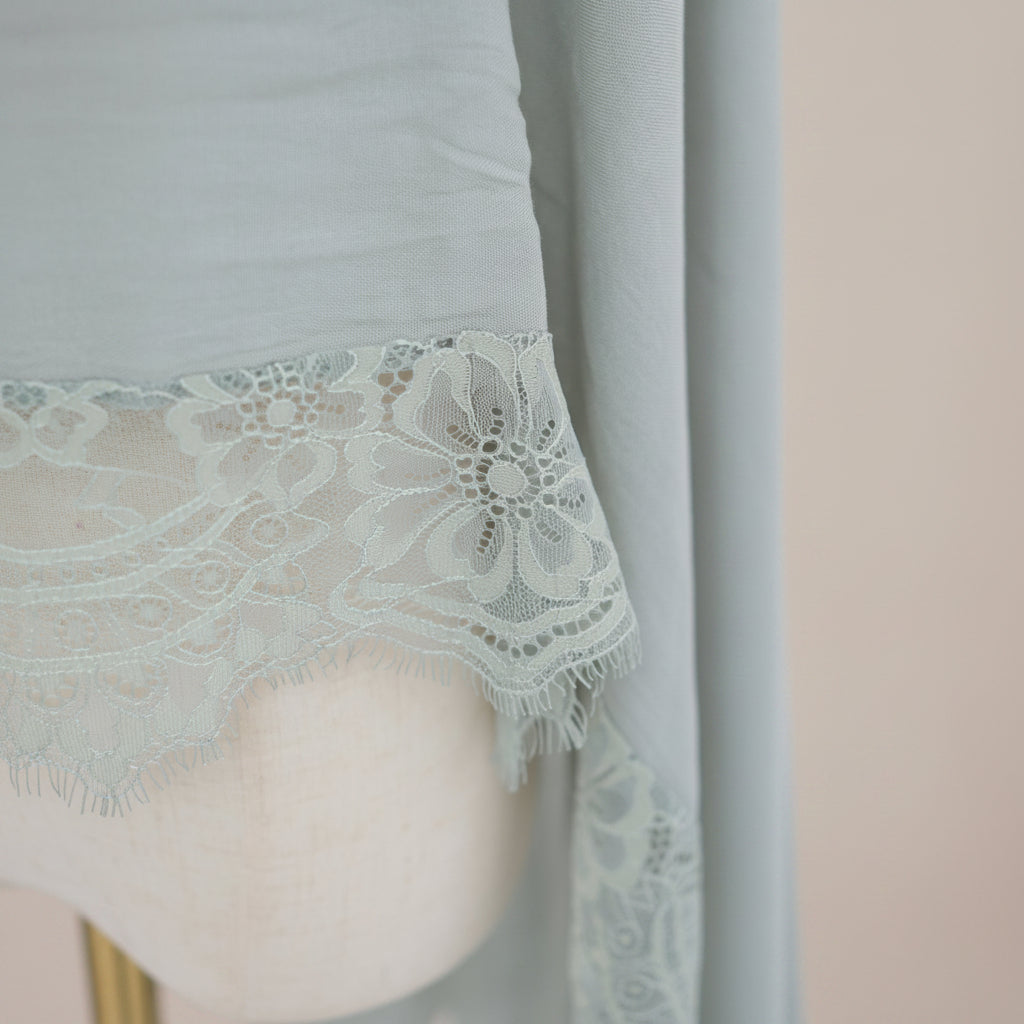 Sage Mist Modal Lace Hijab, view 4
