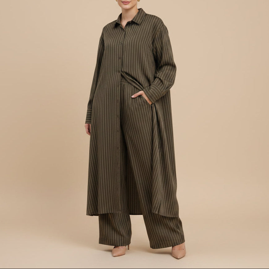 Arden Pinstripe Modest Co-Ord Set by Try Modest