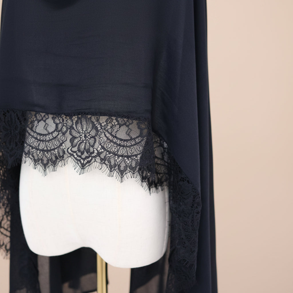 Noir Veil Modal Lace Hijab, view 3