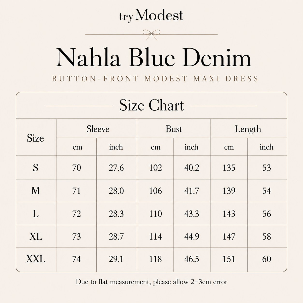 Nahla Blue Denim Button-Front Modest Maxi Dress, view 5