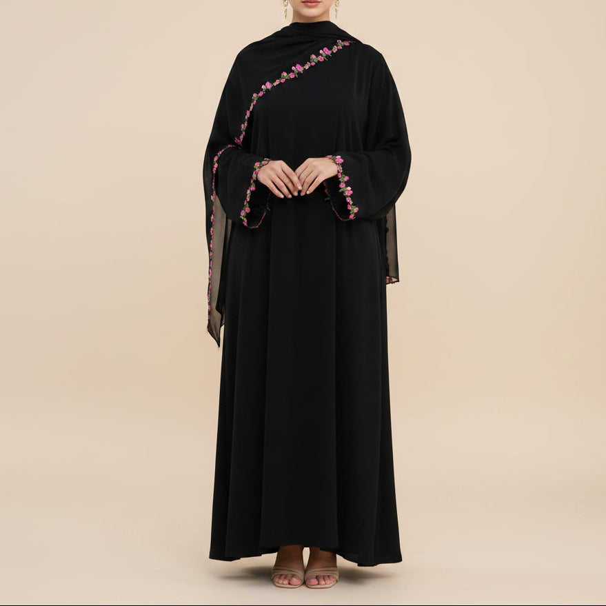Jouri Floral Nida Abaya & Hijab Set, view 2