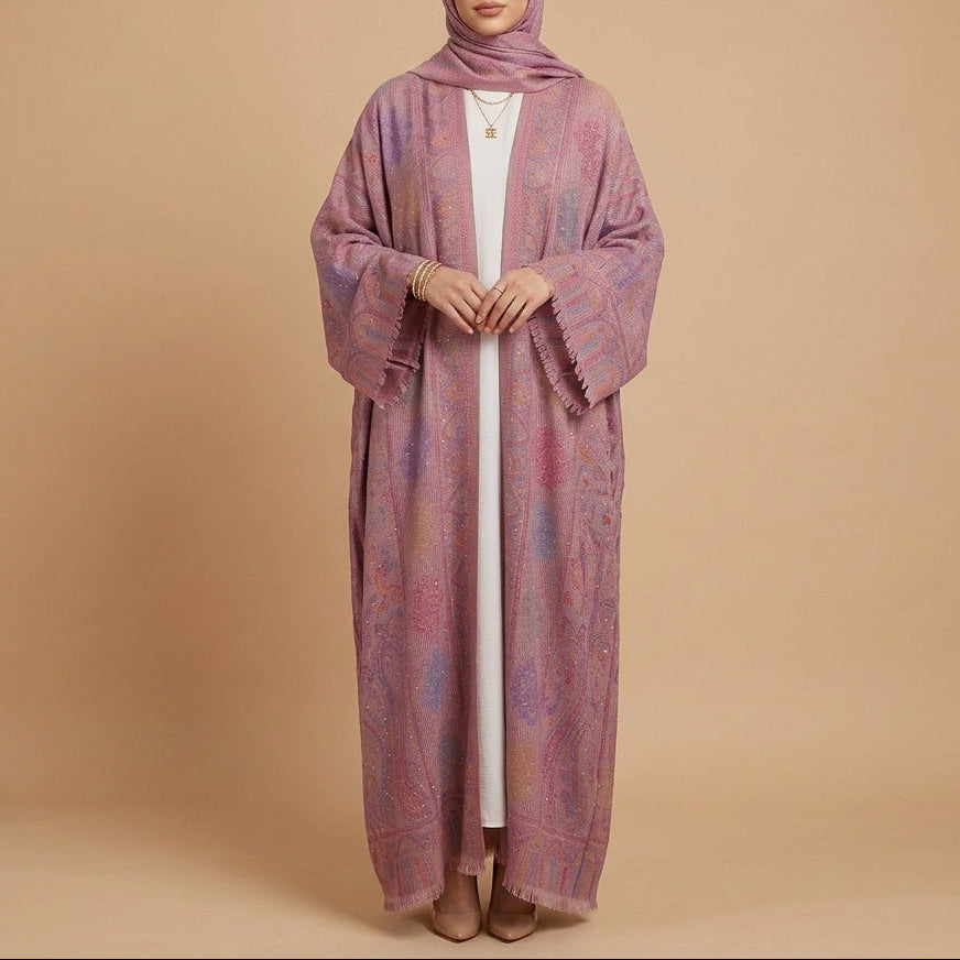 Meher Pashmina Paisley Abaya & Hijab Set by Try Modest