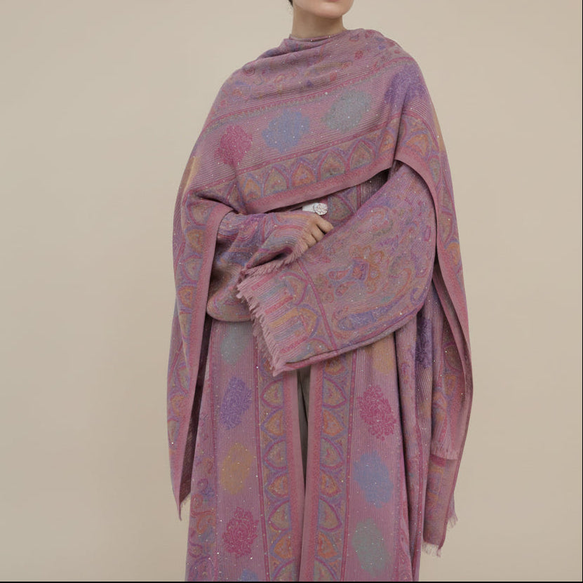 Meher Pashmina Paisley Abaya & Hijab Set, view 5