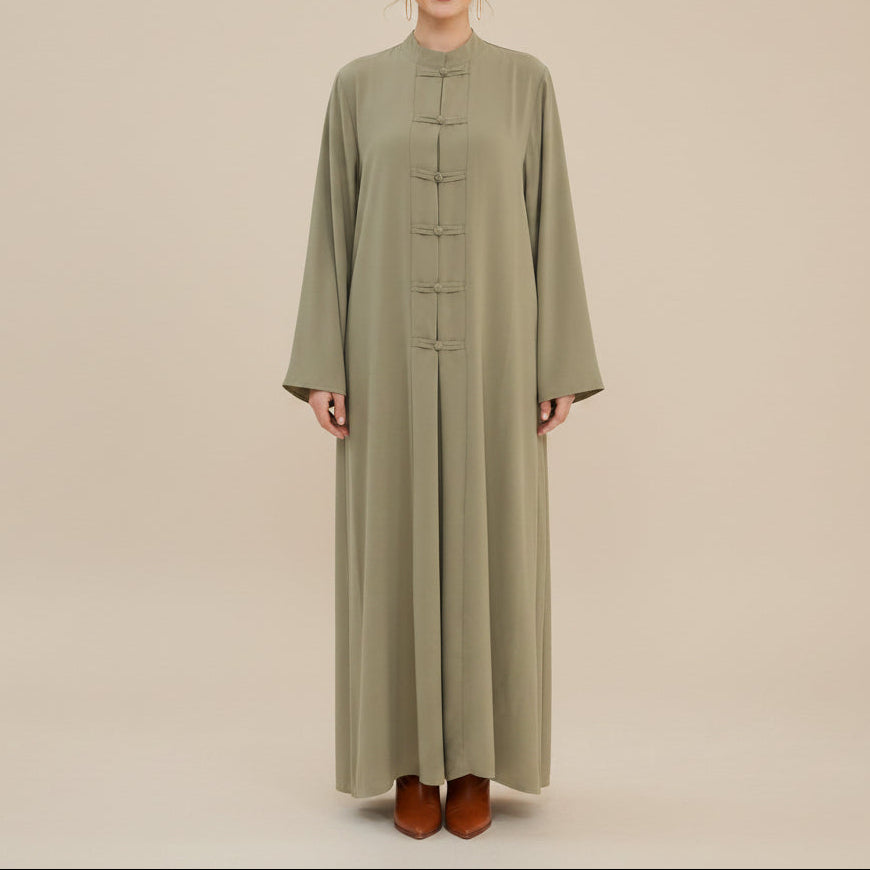 Isla Button-Front Nida Abaya by Try Modest