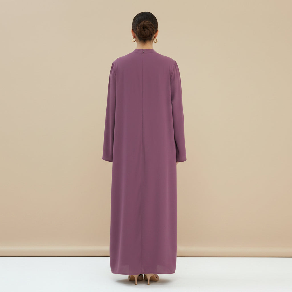 Isla Button-Front Nida Abaya, view 4