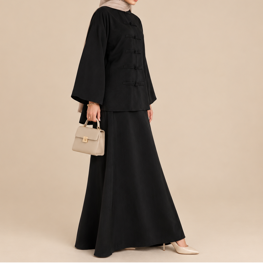 Dijla Button-Front Modest Co-Ord Set, view 2