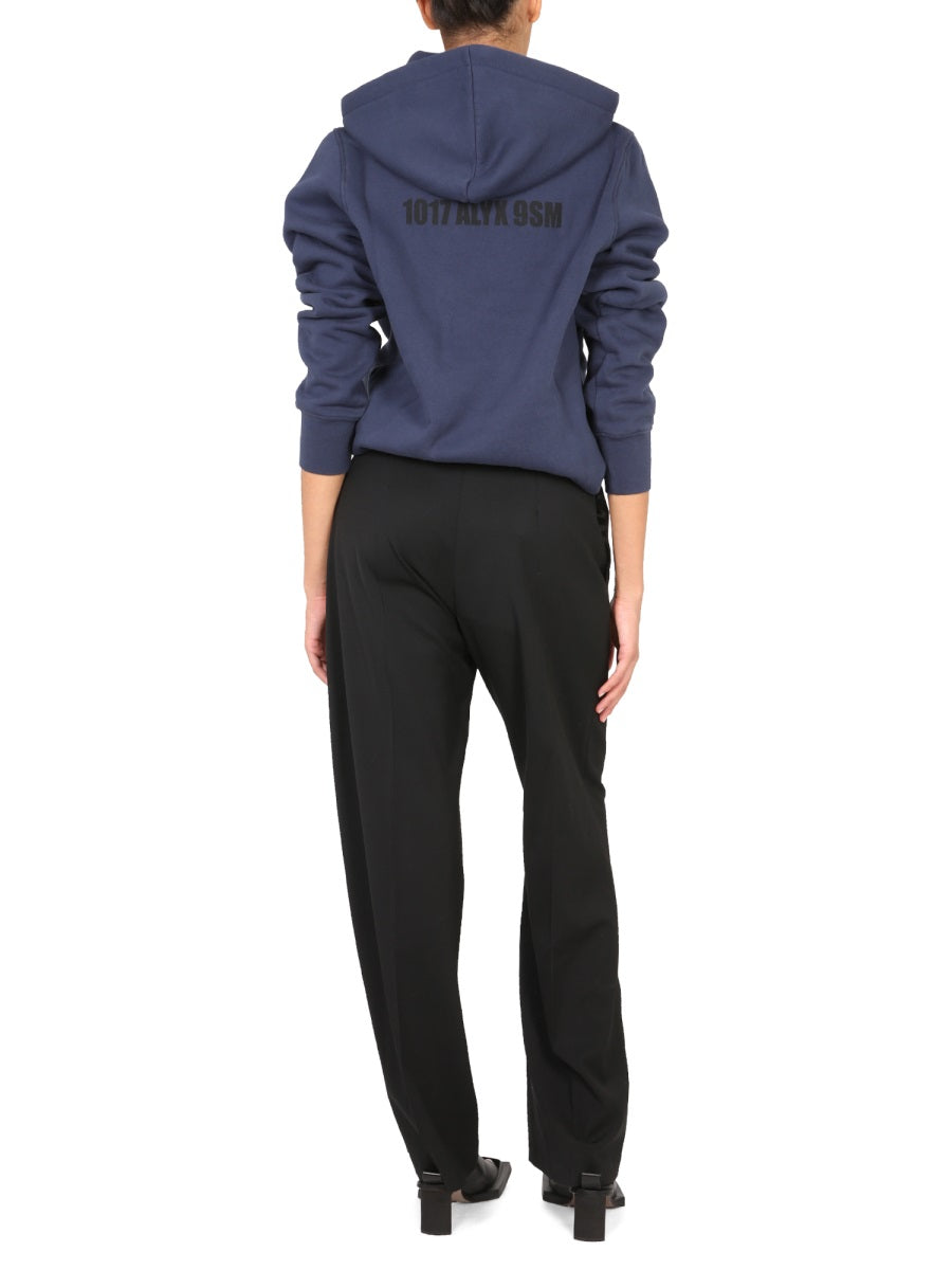1017 Alyx 9sm Drawstring Hooded Hooded Sweatshirt — Blue, view 3