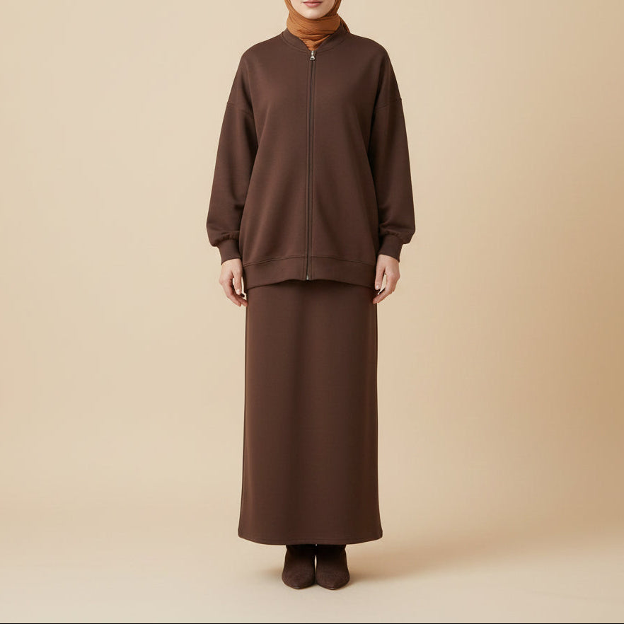 Nerina Modest Sweatshirt & Long Skirt Two-Piece Set by Try Modest