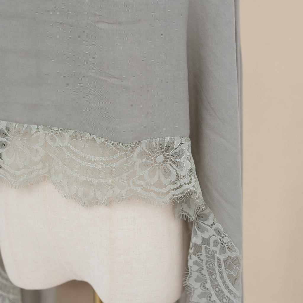 Stone Sage Modal Lace Hijab, view 3