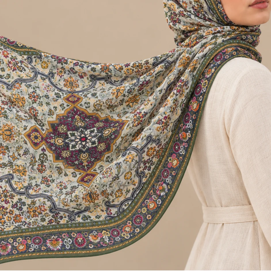 Persian Garden Printed Modal Hijab by Try Modest