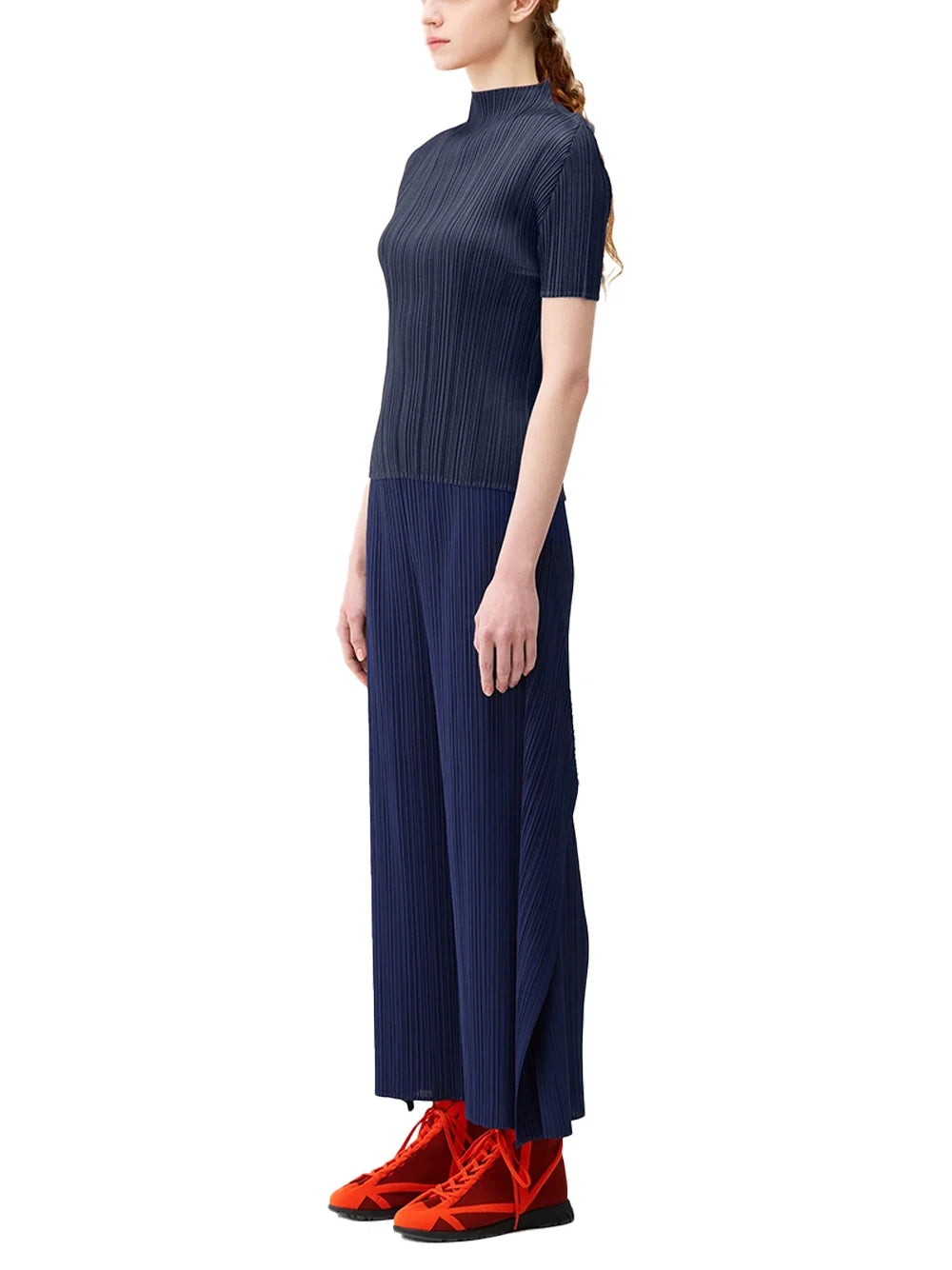 Issey Miyake Top — Navy, view 4