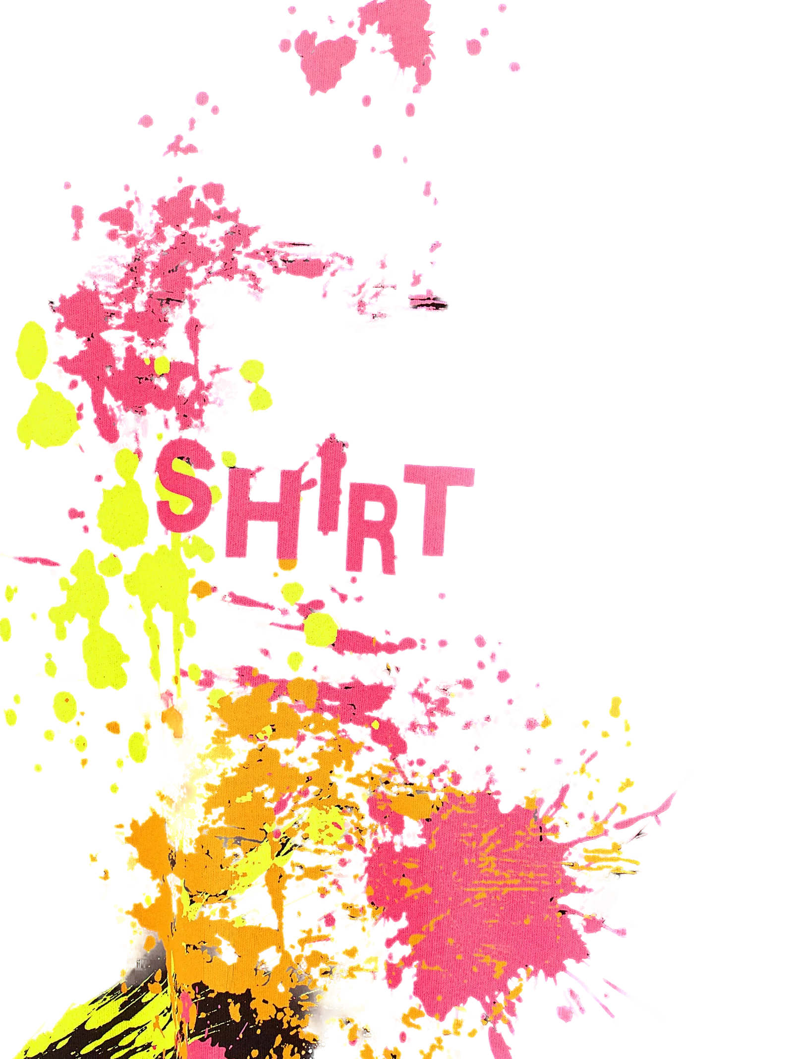 Comme des Garçons Neon Splatter Graphic T-Shirt — Black, view 4