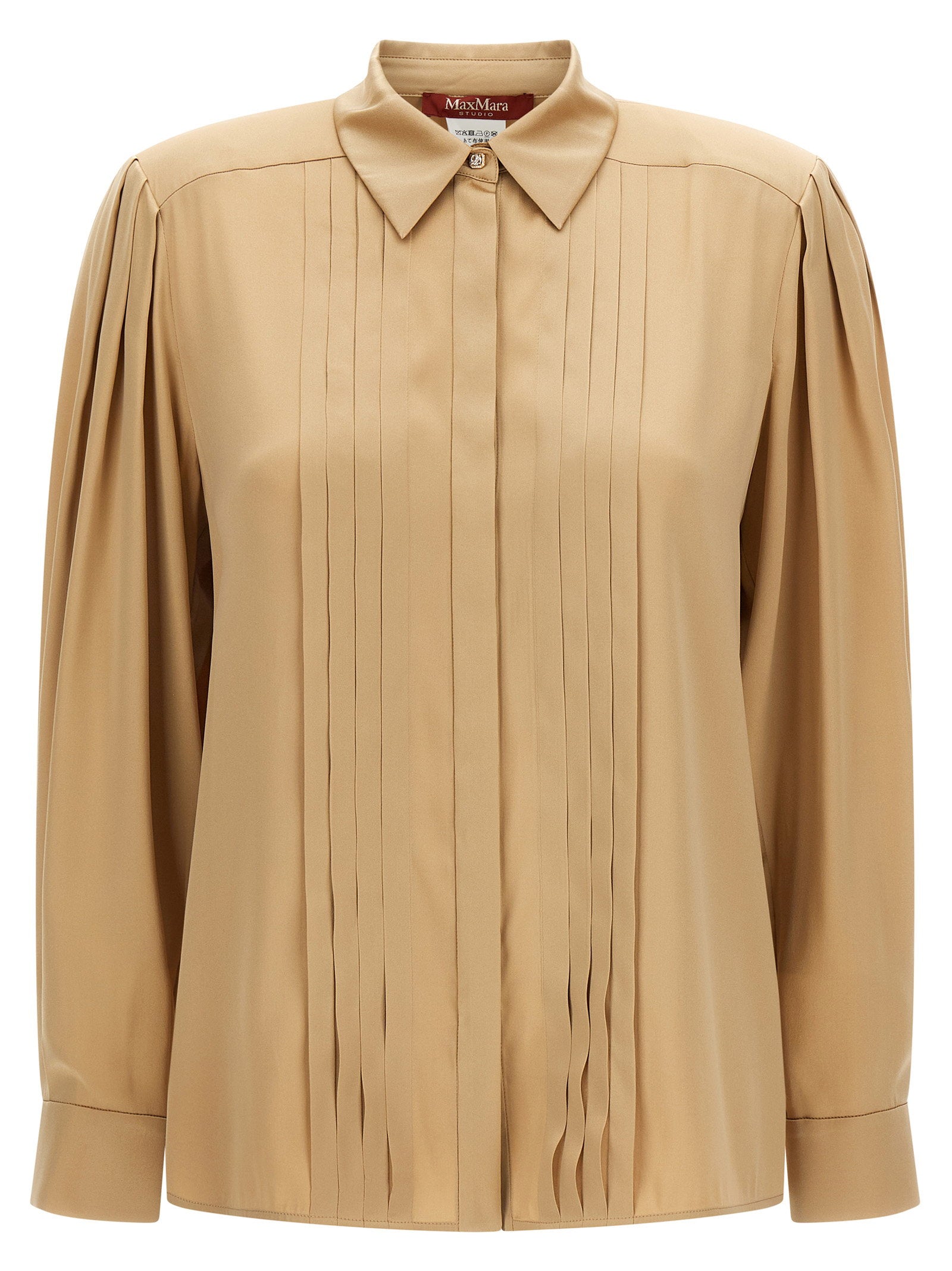 Max Mara Studio Vongola Shirt — Beige by Max Mara Studio