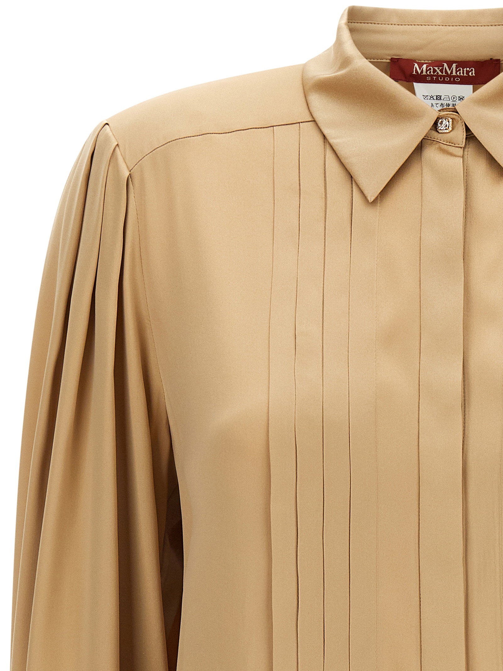 Max Mara Studio Vongola Shirt — Beige, view 3