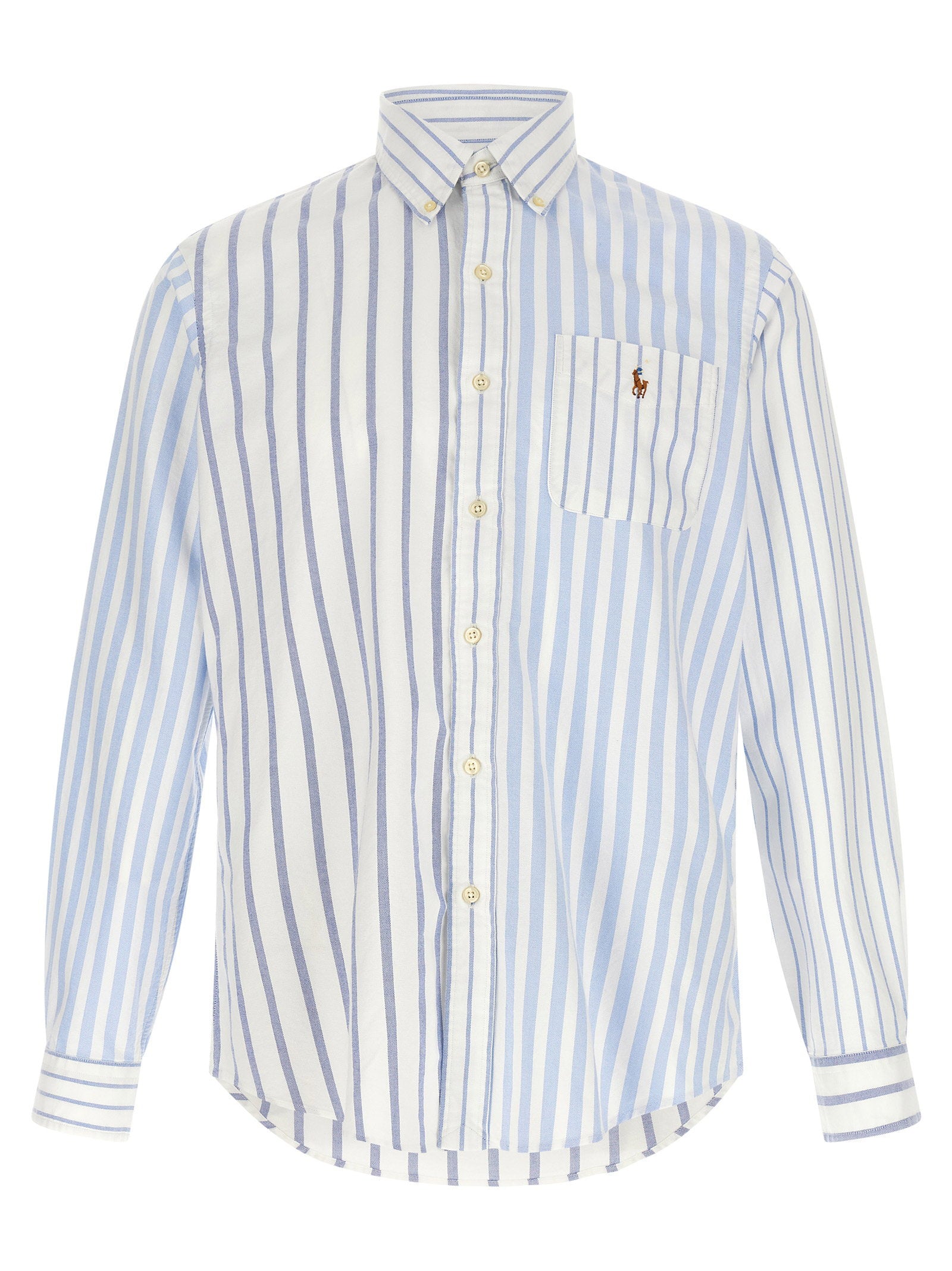 Polo Ralph Lauren Striped Oxford Cotton Shirt — Blue - XL by Polo Ralph Lauren