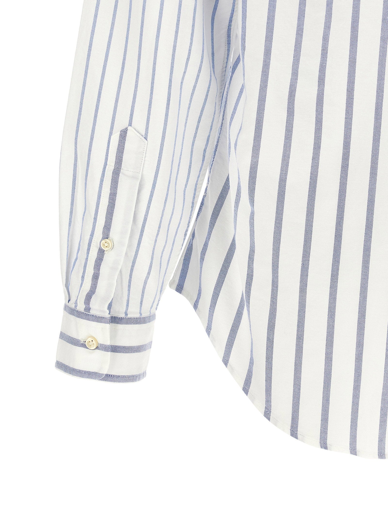 Polo Ralph Lauren Striped Oxford Cotton Shirt — Blue - XL, view 4
