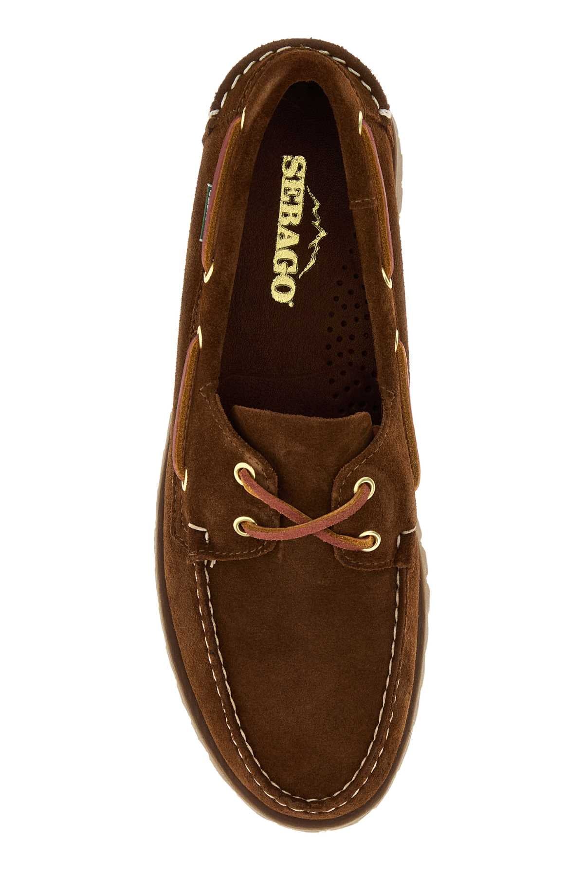 Sebago Suede Boat Shoe Loafer — Brown, view 3