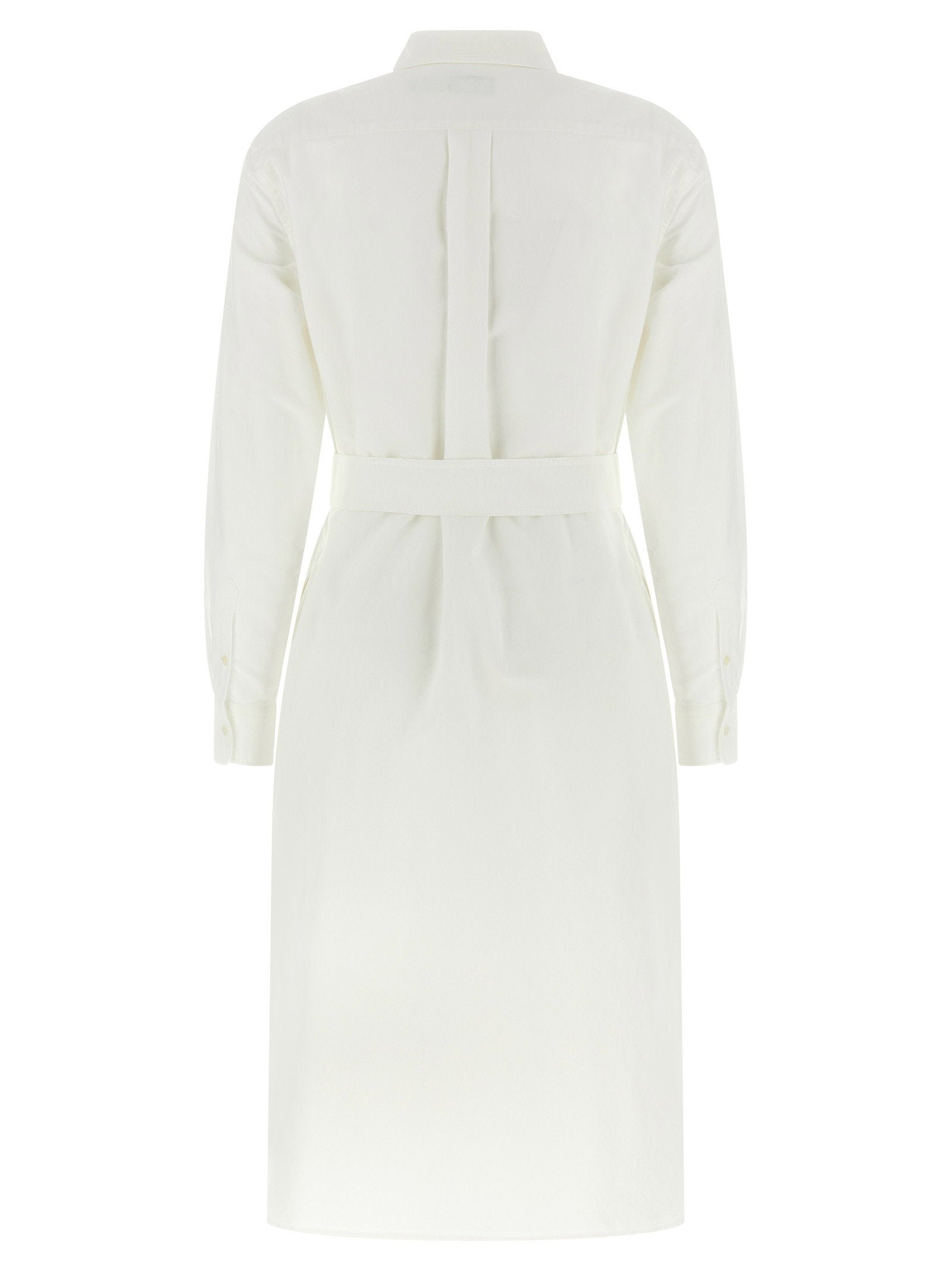 Polo Ralph Lauren Oxford Shirt Dress — Cream, view 2