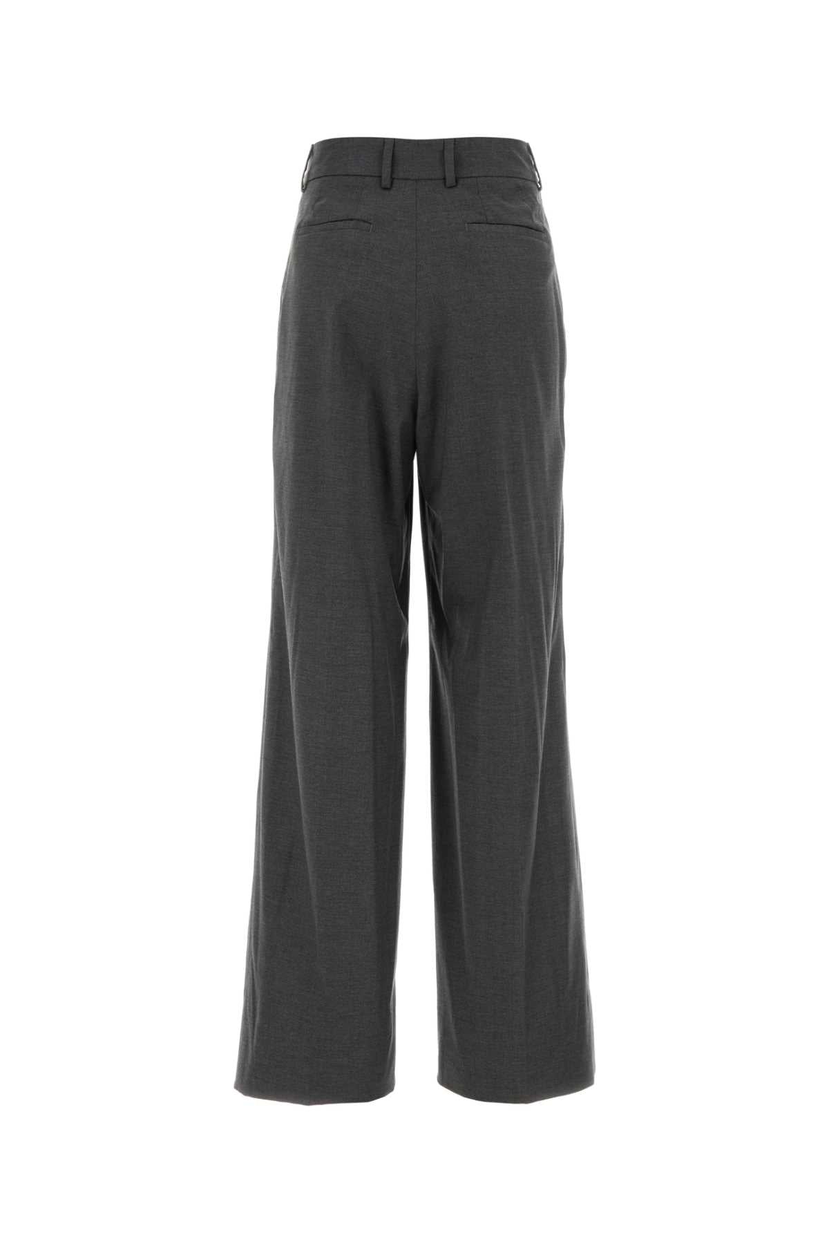 Pt Torino Pleated Virgin Wool Trousers — Gray, view 2