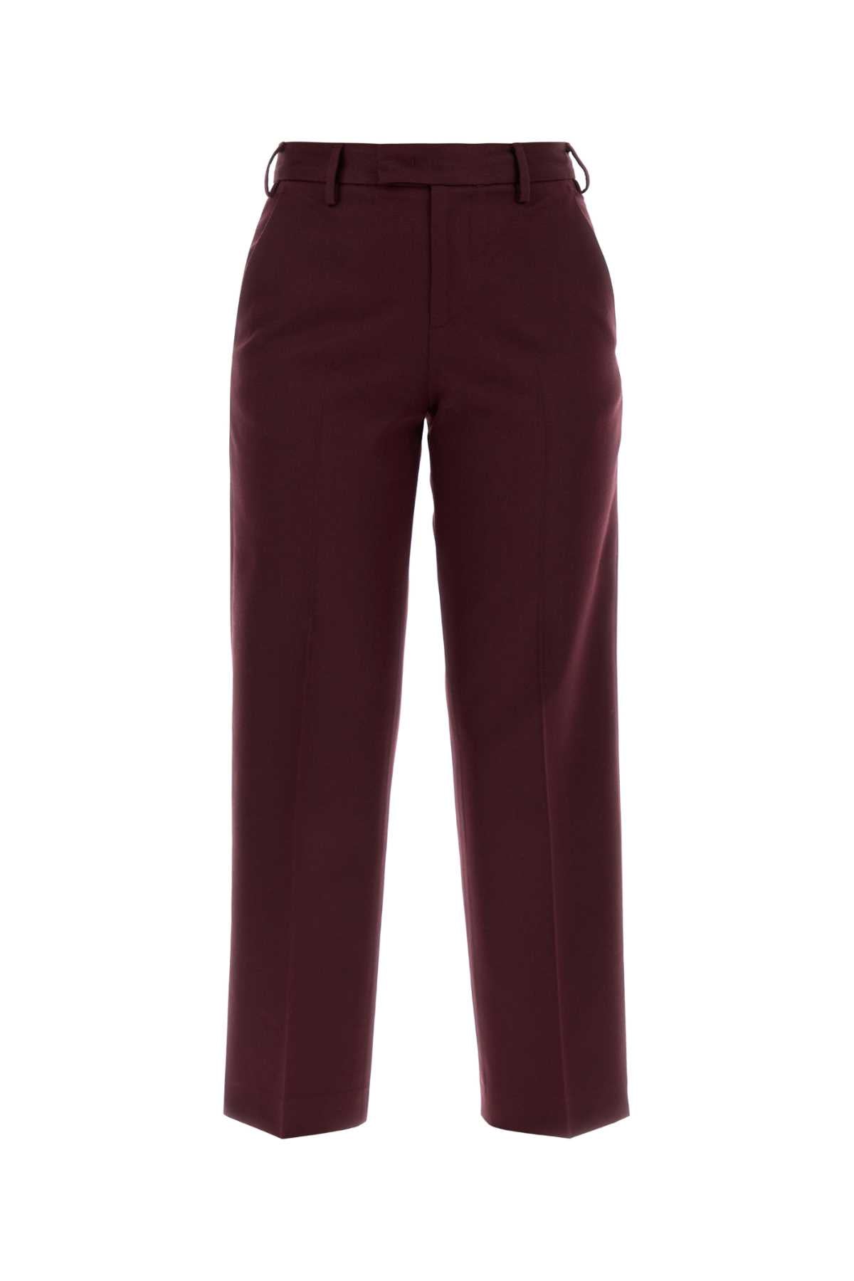 Pt Torino Cotton Virgin Wool Trousers — Bordeaux by Pt Torino