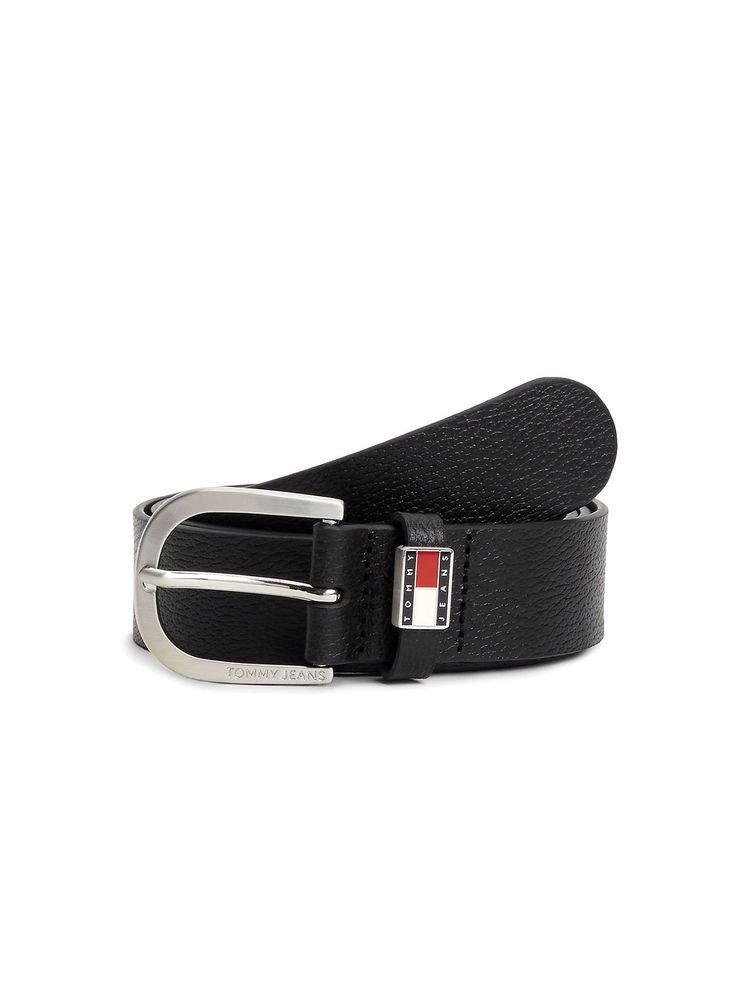 Tommy Hilfiger Buffalo Full Grain Leather Belt — Black by Tommy Hilfiger