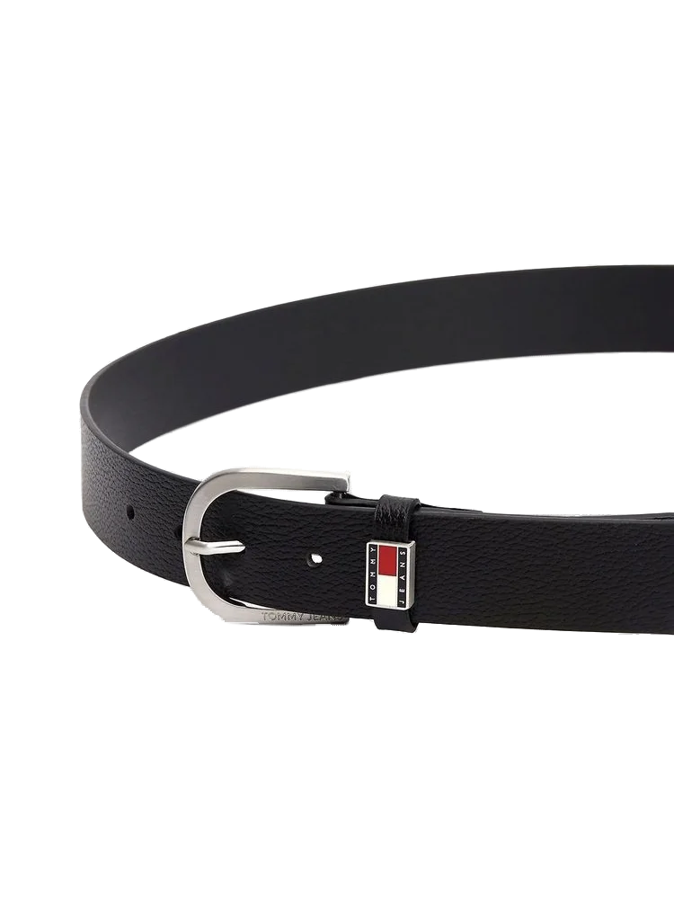 Tommy Hilfiger Buffalo Full Grain Leather Belt — Black, view 4