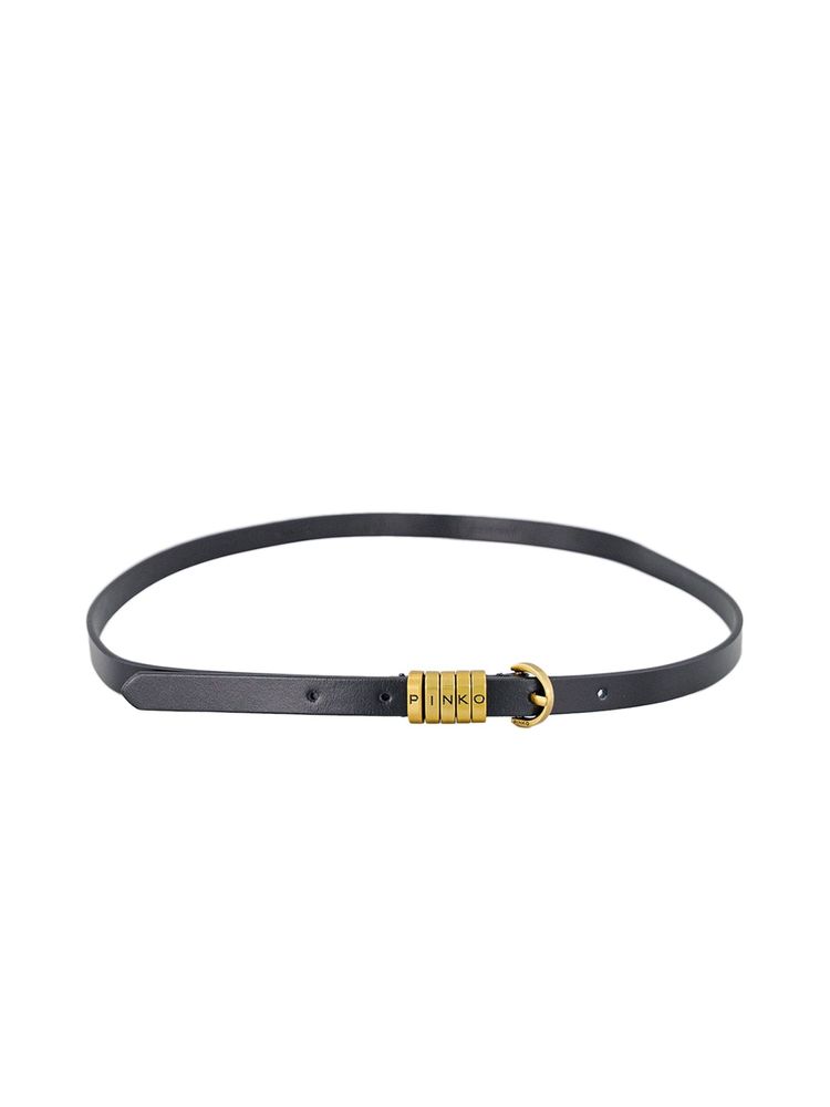Pinko Calf Leather Belt — Black, view 2