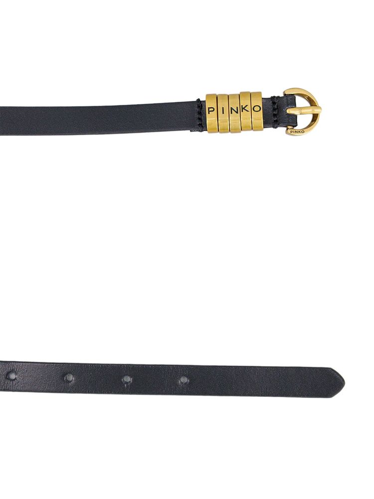 Pinko Calf Leather Belt — Black, view 5