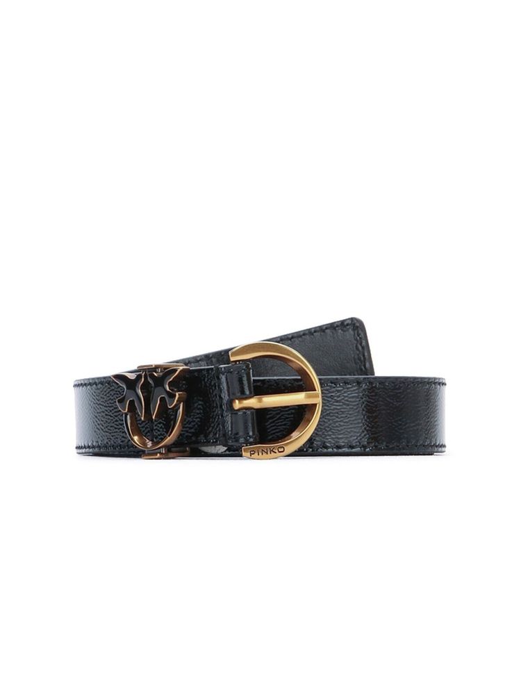 Pinko Calf Leather Belt — Black, view 2
