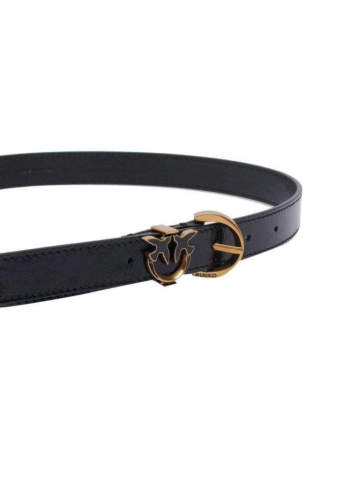 Pinko Calf Leather Belt — Black, view 3