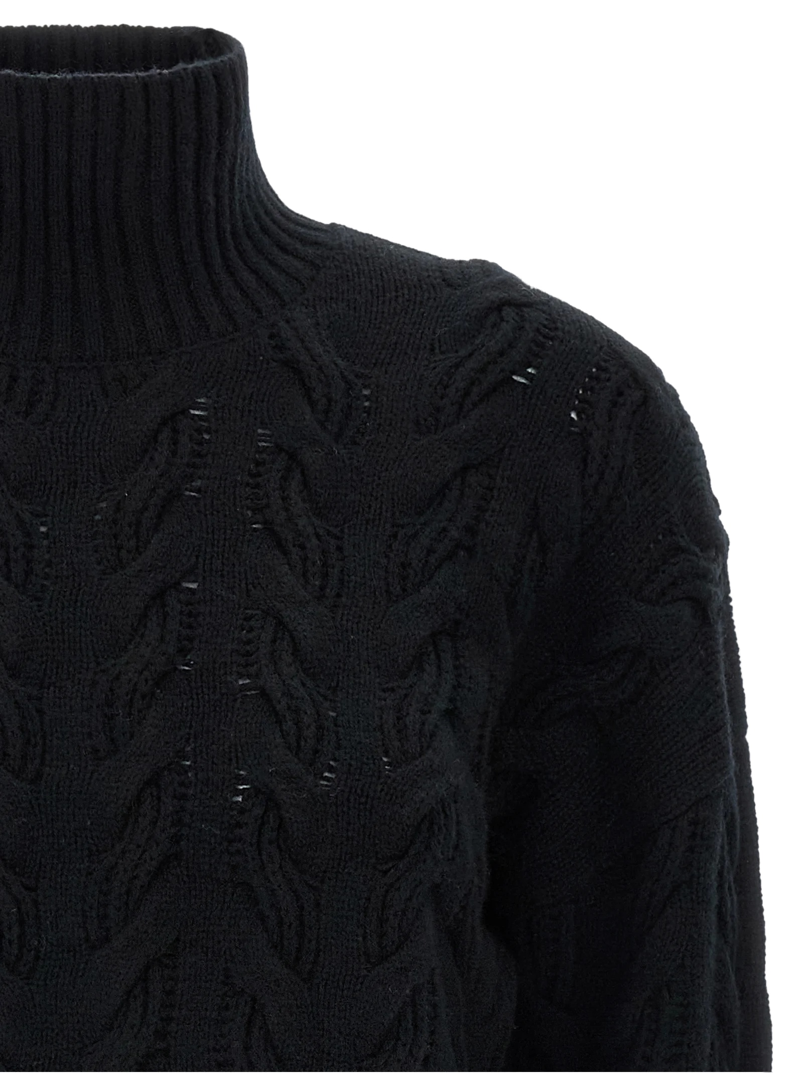 Max Mara Cosmo Turtleneck Sweater — Black, view 3