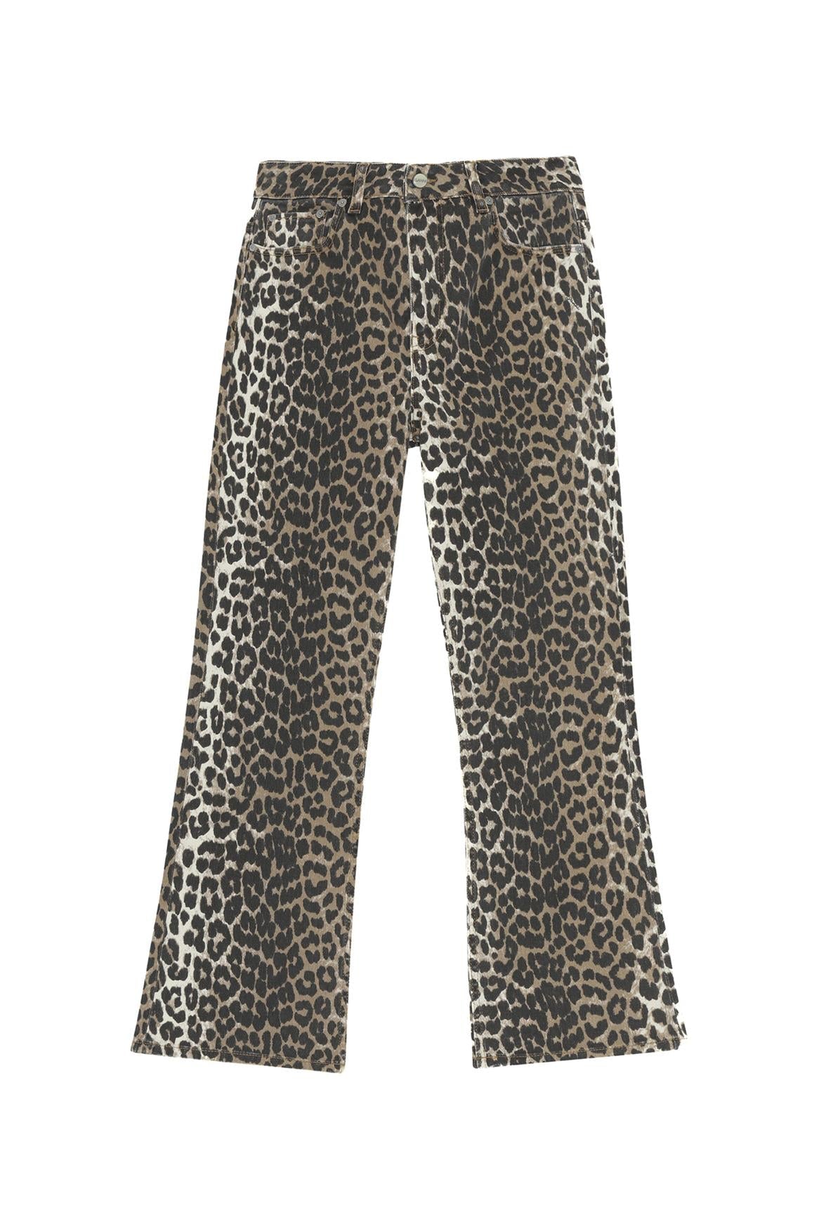 Ganni Betzy Cropped Jeans — Brown by Ganni