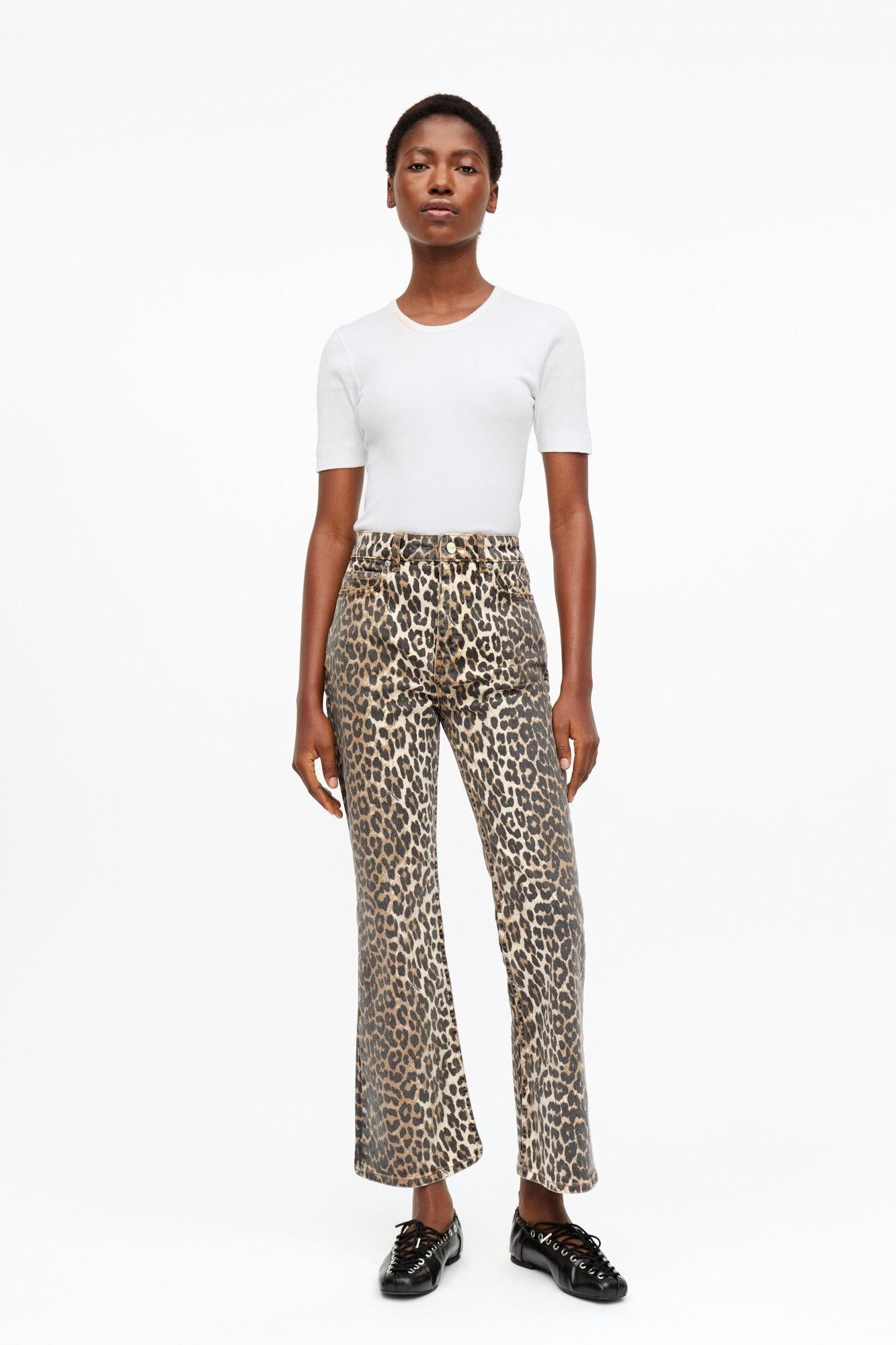 Ganni Betzy Cropped Jeans — Brown, view 2