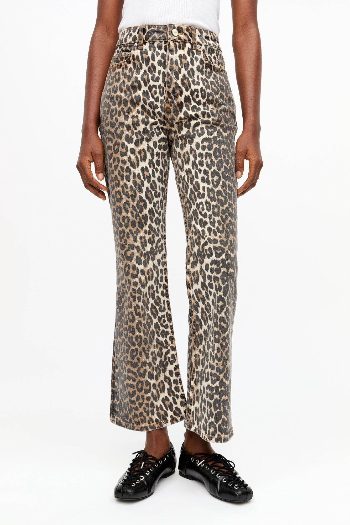 Ganni Betzy Cropped Jeans — Brown, view 4