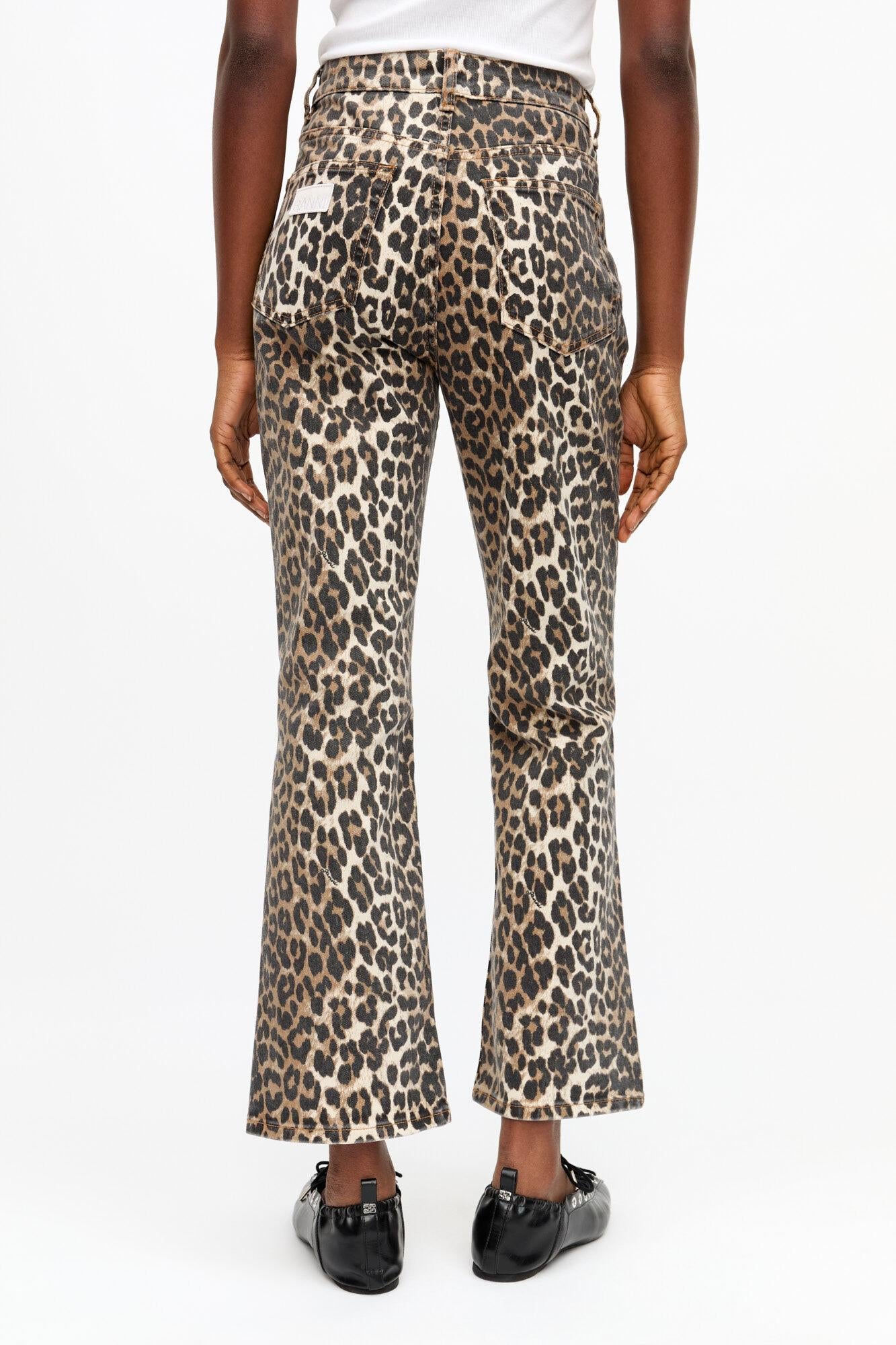 Ganni Betzy Cropped Jeans — Brown, view 5
