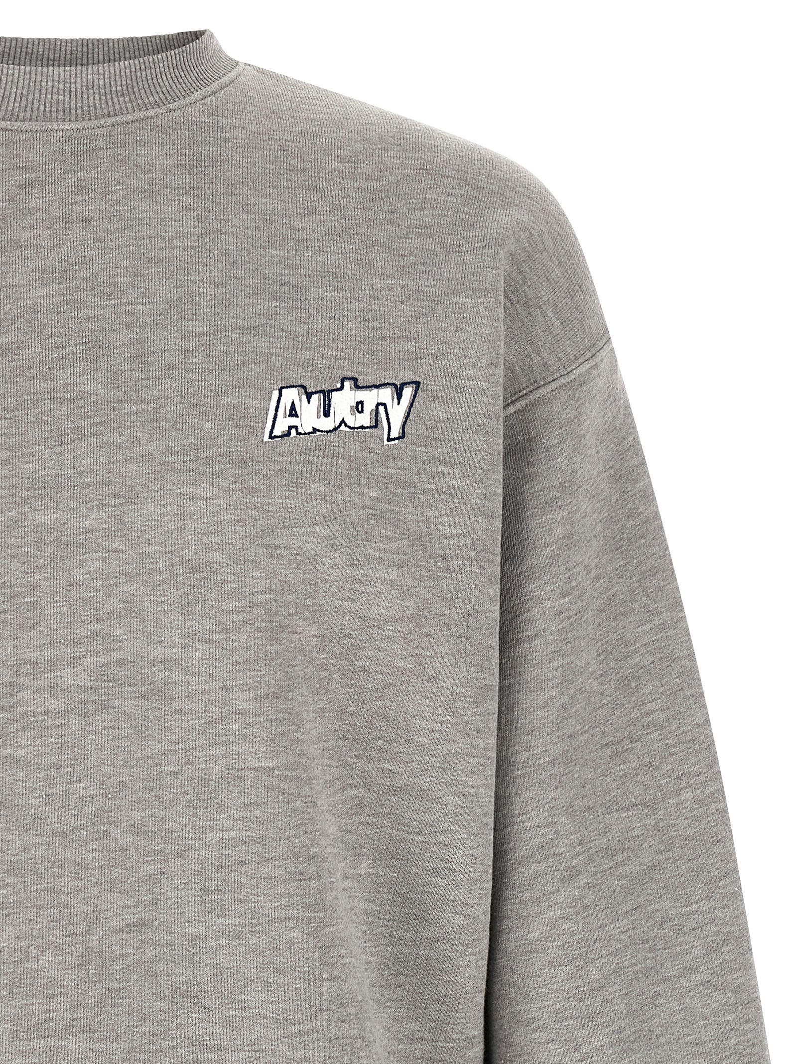 Autry Logo-Embroidered Sweatshirt — Grey, view 3
